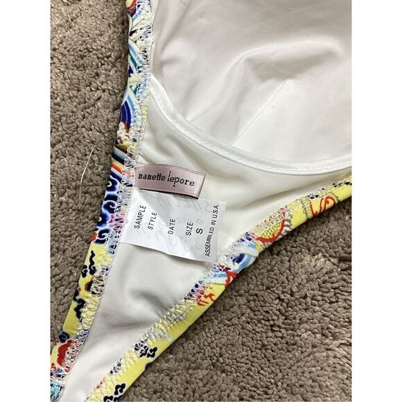 New. Nanette Lapore gold and blue dragon bikini. Small. - Picture 7 of 9